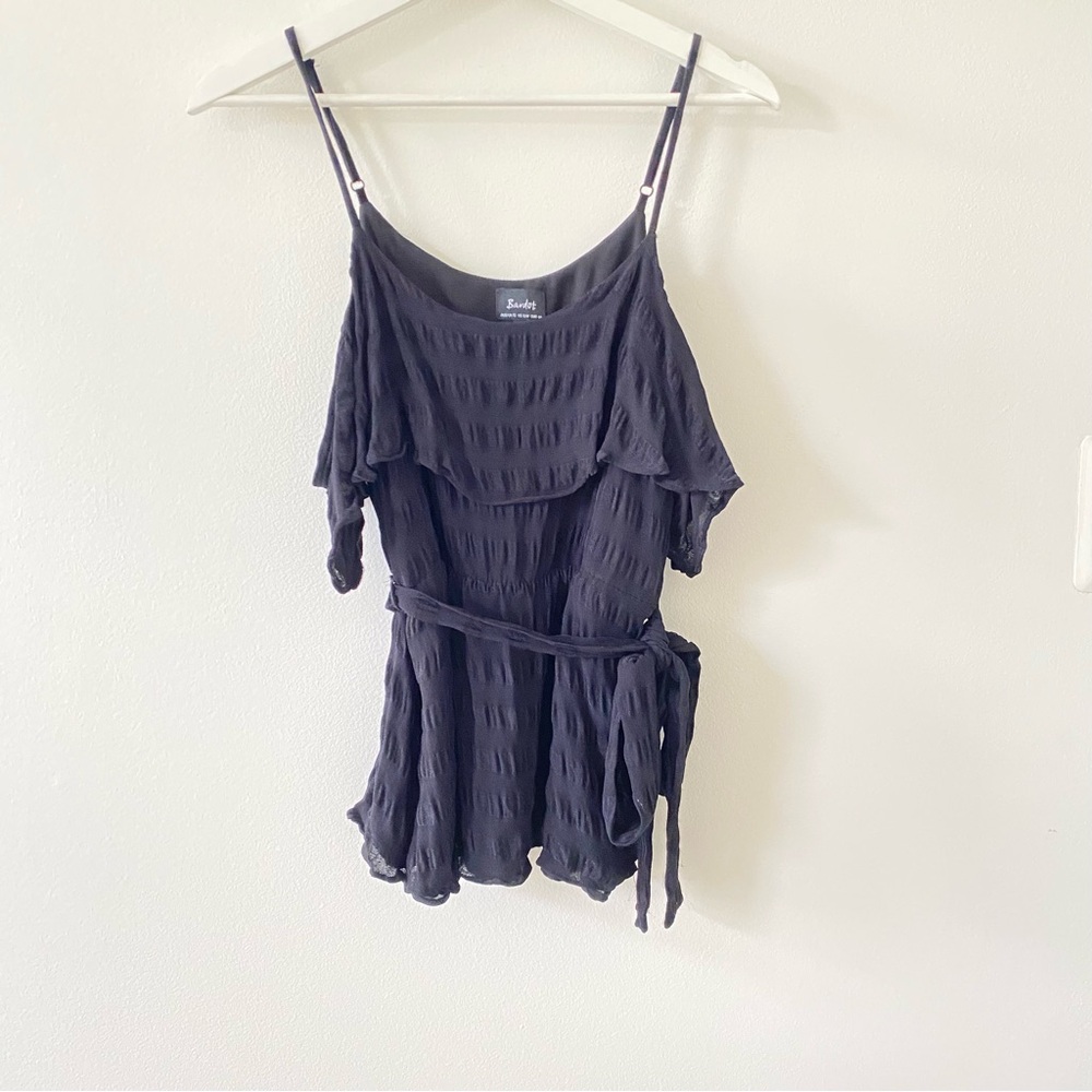Bardot Women’s Spaghetti Strap Ruffle Top